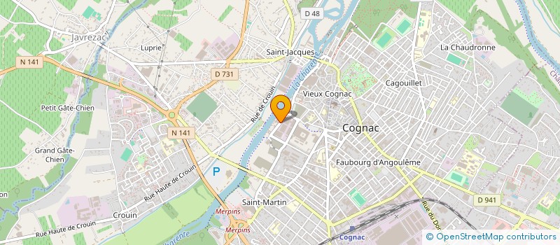 localisation de l'entreprise A. DE FUSSIGNY à COGNAC