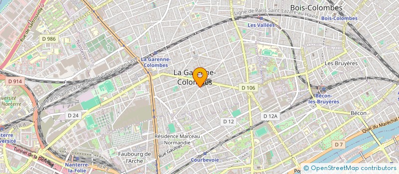 localisation de l'entreprise A.DE.J. à LA GARENNE-COLOMBES
