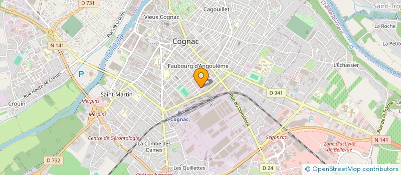 localisation de l'entreprise A DE PRUMEAC à COGNAC