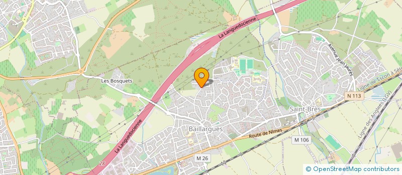 localisation de l'entreprise A.DENT  BAILLARGUES