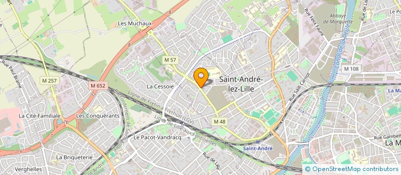 localisation de l'entreprise A.DEPRINCE à SAINT-ANDRE-LEZ-LILLE