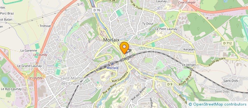 localisation de l'entreprise A DERRIEN & P FAVREAU à MORLAIX