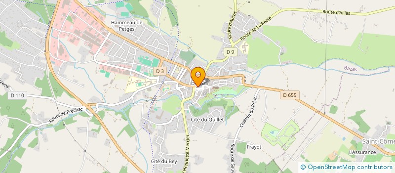 localisation de l'entreprise A DEUX PAS  BAZAS