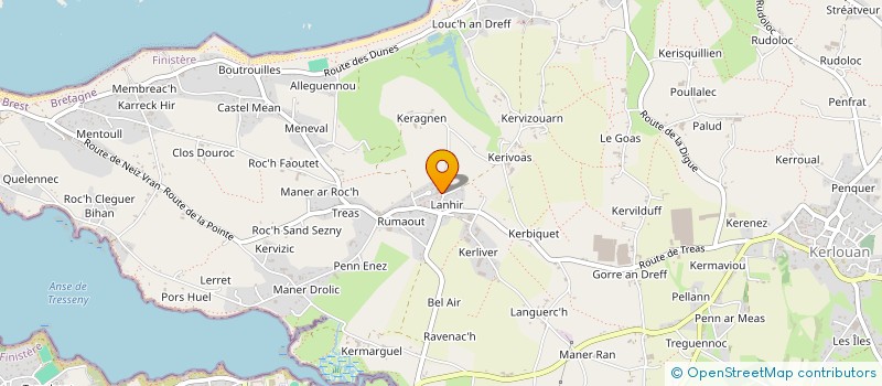 localisation de l'entreprise A DEUX PAS DES DUNES  KERLOUAN