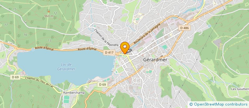 localisation de l'entreprise A DEUX PAS DU LAC à GERARDMER