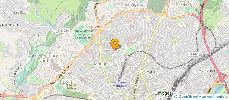 localisation de l'entreprise A. DEVELOPPEMENT  LIMOGES