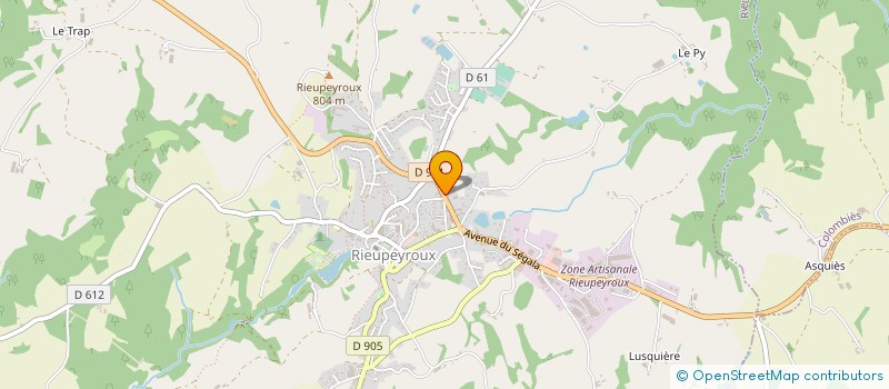 localisation de l'entreprise A.DOM.INFIRMIERS DU HAUT SEGALA à RIEUPEYROUX