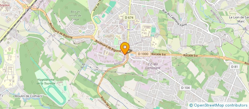 localisation de l'entreprise A DOMICILE 16 à ANGOULEME