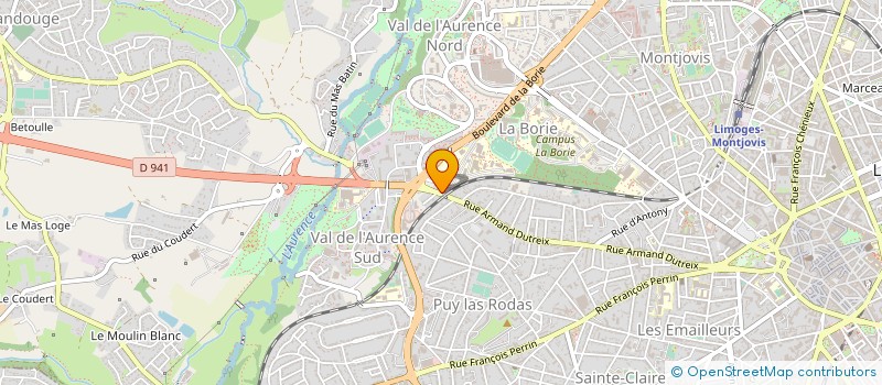 localisation de l'entreprise A DOMICILE COURSES SERVICES à LIMOGES