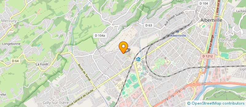 localisation de l'entreprise A DOMICILE OPTIQUE à ALBERTVILLE