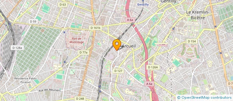 localisation de l'entreprise A.DUCLOS CONSEIL à ARCUEIL