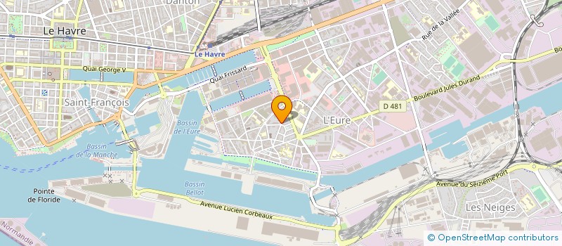 localisation de l'entreprise A.DUPAS ET COMPAGNIE  LE HAVRE