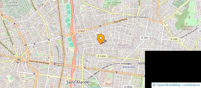 localisation de l'entreprise A.E à MONTREUIL