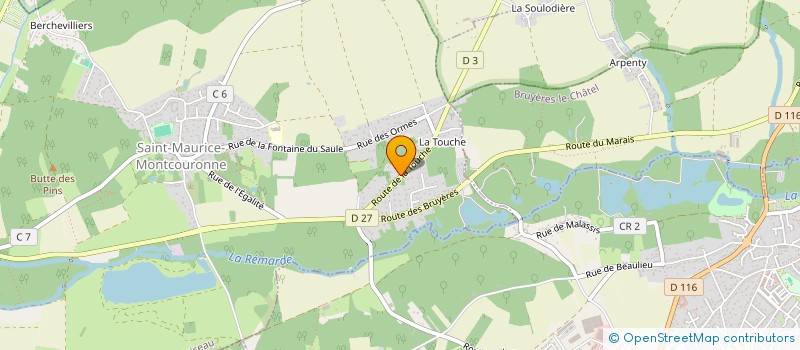 localisation de l'entreprise A.E.A.  SAINT-MAURICE-MONTCOURONNE