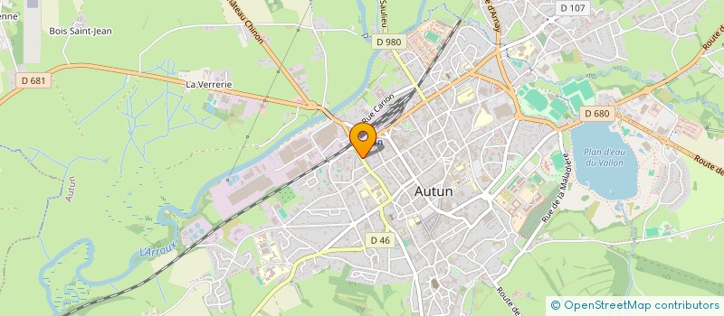 localisation de l'entreprise A.E.B. à AUTUN