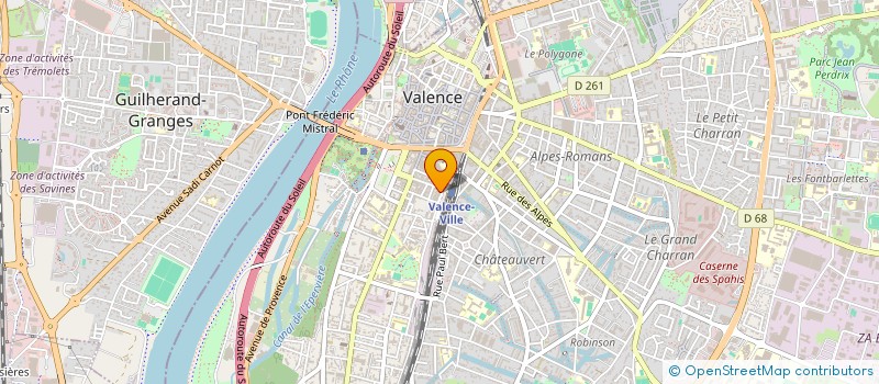 localisation de l'entreprise A.E.B.  VALENCE