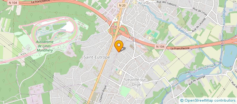 localisation de l'entreprise A.E.B  LEUVILLE-SUR-ORGE