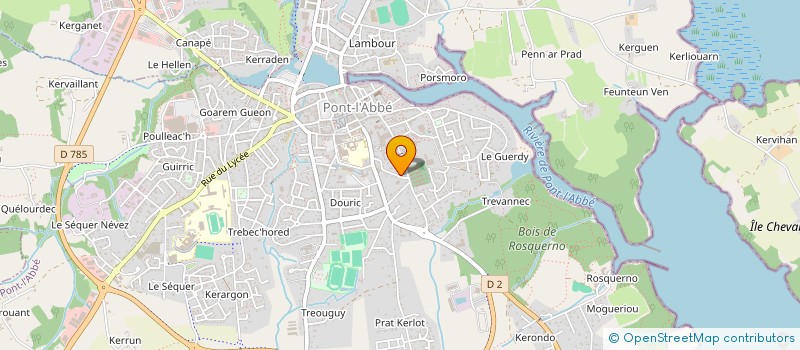 localisation de l'entreprise A.E.B  PONT-L'ABBE