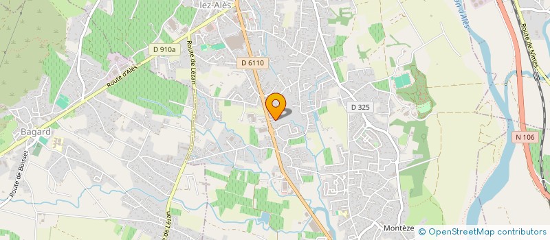 localisation de l'entreprise A.E.B. ASSISTANCE ETANCHEITE DU BATIMENT  SAINT-CHRISTOL-LEZ-ALES