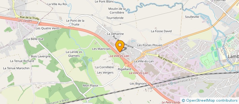 localisation de l'entreprise A.E.B. METHAFRANCE à LAMBALLE-ARMOR