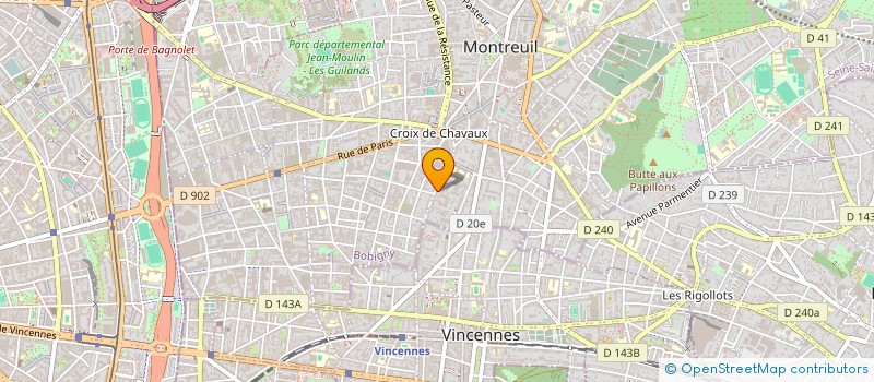 localisation de l'entreprise A.E.C à MONTREUIL