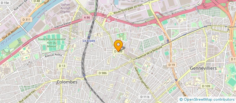 localisation de l'entreprise A.E.C à COLOMBES