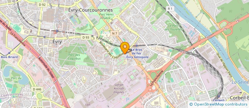 localisation de l'entreprise A.E.C.A. EXPERTISE  EVRY-COURCOURONNES