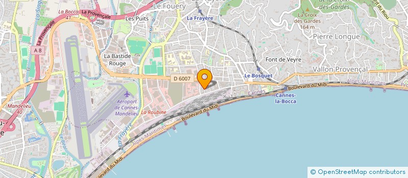 localisation de l'entreprise A.E.C.C.T.  LE CANNET