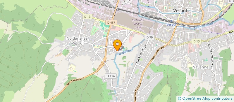 localisation de l'entreprise A.E.C.E. VESOUL AUTOMATISMES ECLAIRAGES ET CONSTRUCTIONS ELECTRIQUES VESOUL à NOIDANS-LES-VESOUL