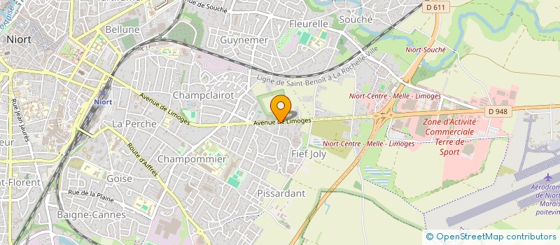 localisation de l'entreprise A.E.C. INVESTISSEMENTS  NIORT