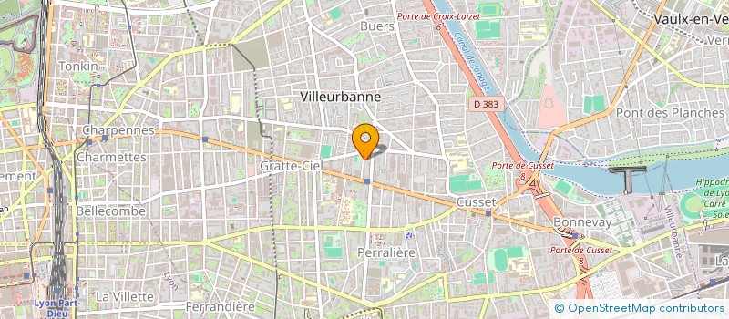 localisation de l'entreprise A.E.C PROPRETE à VILLEURBANNE