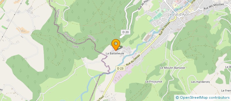 localisation de l'entreprise A.E.C. TRANSPORTS à LE VAL-D'AJOL