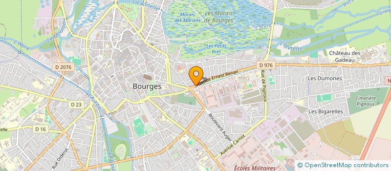 localisation de l'entreprise A.E.D.  BOURGES