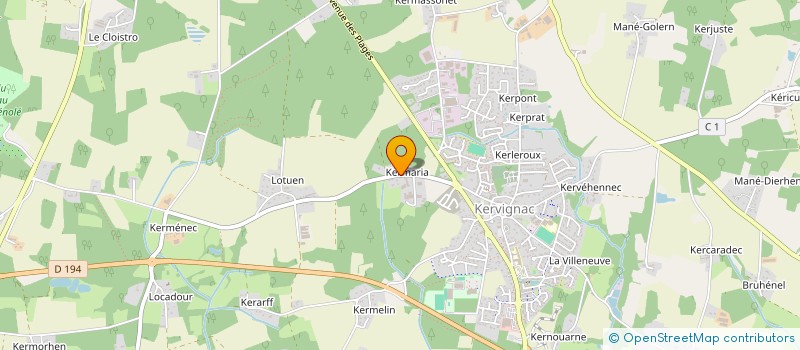 localisation de l'entreprise A E D à KERVIGNAC