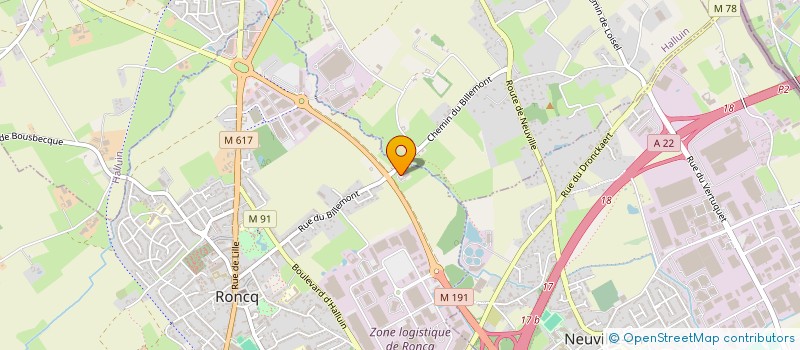 localisation de l'entreprise A.E.D. à RONCQ