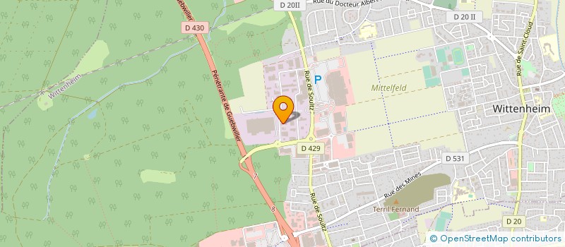localisation de l'entreprise A.E.F. à WITTENHEIM