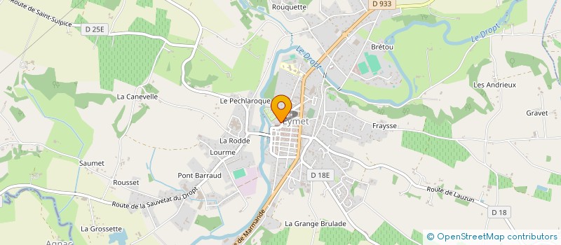 localisation de l'entreprise A E F  EYMET