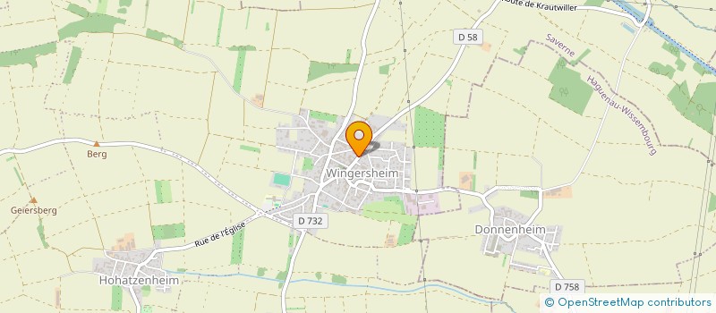 localisation de l'entreprise A.E.F.D.  WINGERSHEIM LES QUATRE BANS