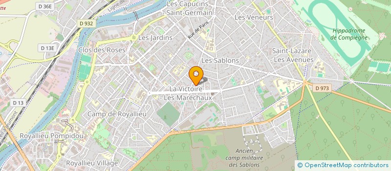 localisation de l'entreprise A.E.H.  COMPIEGNE