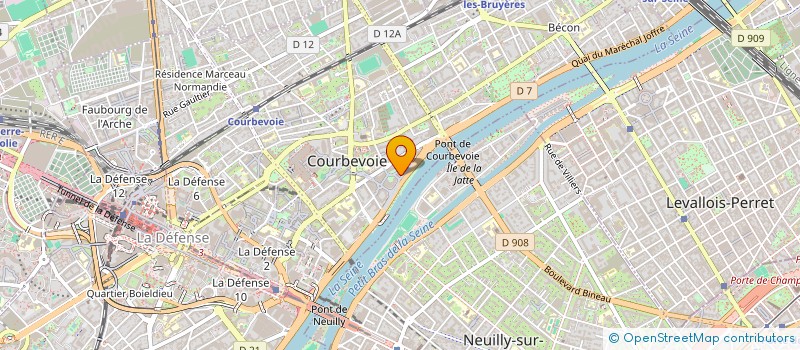 localisation de l'entreprise A E I O-DE-SCENES à COURBEVOIE