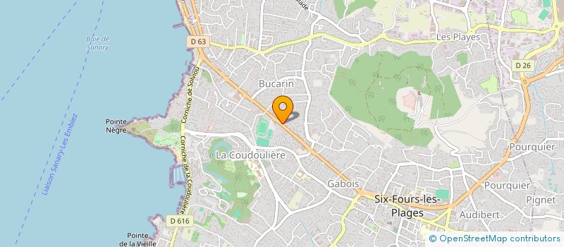 localisation de l'entreprise A.E.I.S à SIX-FOURS-LES-PLAGES