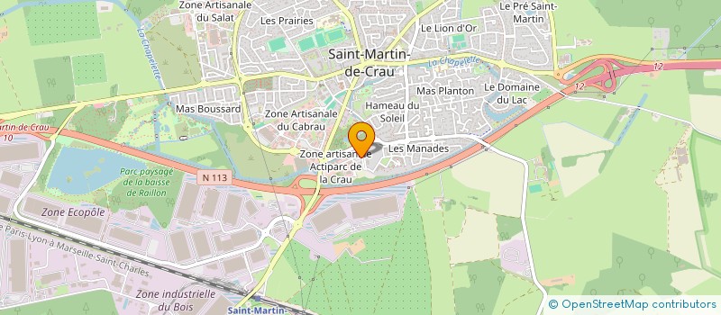 localisation de l'entreprise A.E.K.  SAINT-MARTIN-DE-CRAU