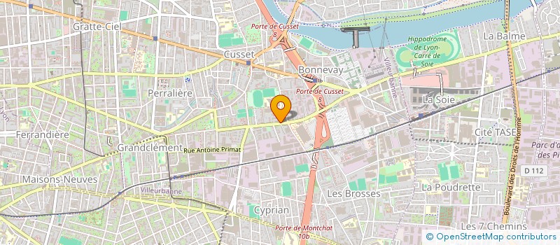 localisation de l'entreprise A.E.L.B  VILLEURBANNE