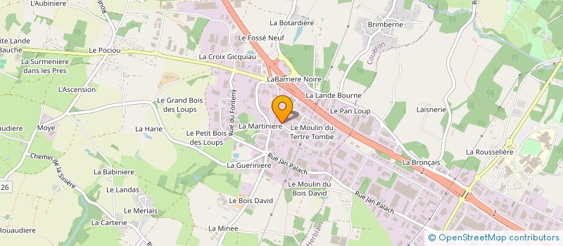 localisation de l'entreprise A.E.M. à COUERON