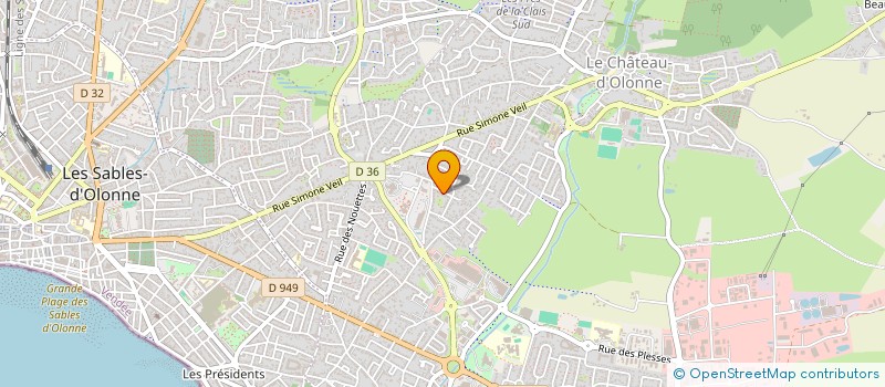 localisation de l'entreprise A.E.M. INDUSTRIE  LES SABLES D'OLONNE