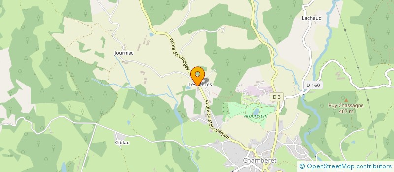 localisation de l'entreprise A.E.M.S.  CHAMBERET