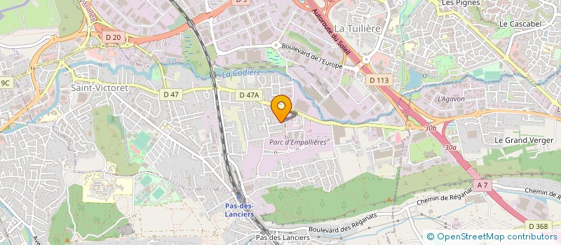 localisation de l'entreprise A E N  SAINT-VICTORET