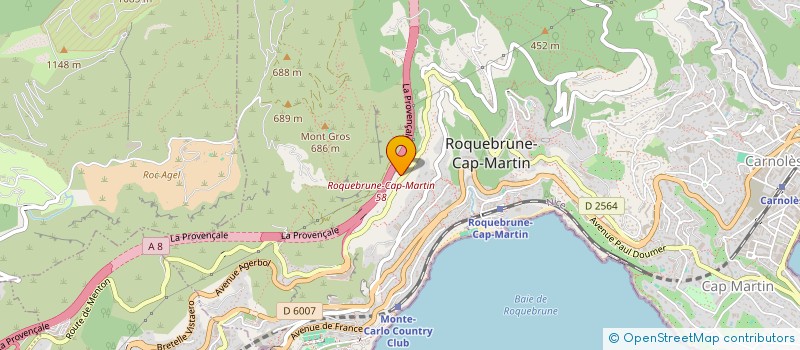 localisation de l'entreprise A.E.P  ROQUEBRUNE-CAP-MARTIN