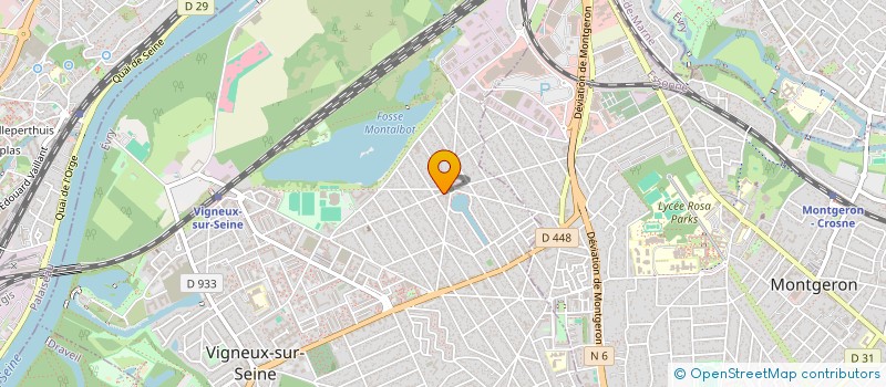 localisation de l'entreprise A.E.P. COIFFURE à VIGNEUX-SUR-SEINE
