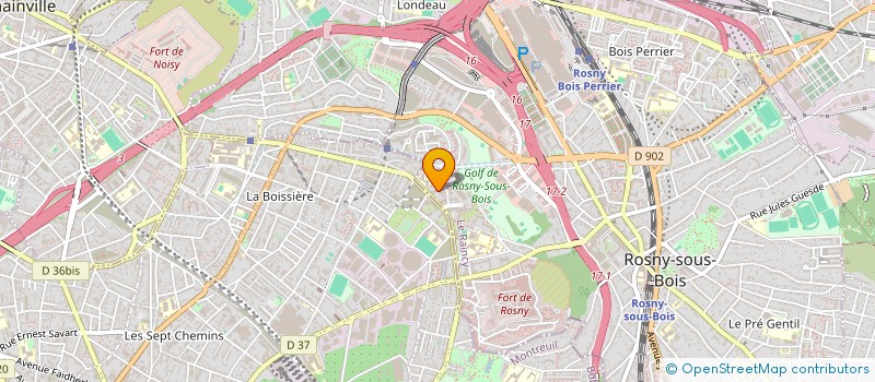 localisation de l'entreprise A.E.R à ROSNY-SOUS-BOIS